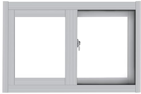 Horisontell glidande källarfönsterersättning – F-montering 50 x 30 cm för hem och källare – energieffektiv enkel installation perfekt för renovering och uppgraderingar