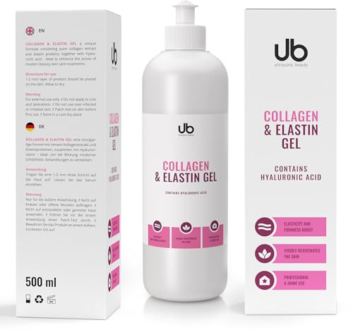 UB-gel med kollagen och elastin – koncentrerat serum | Återfuktar och dämpar | För att förbättra effektiviteten hos skönhetsbehandlingar 500 ml