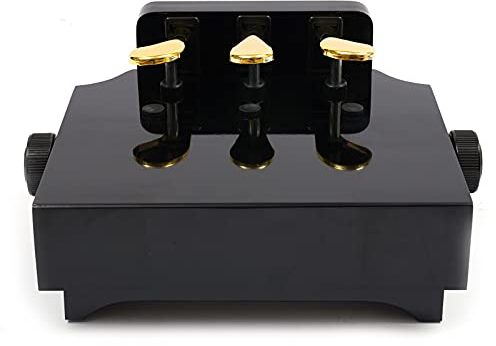 YUNRUX Klavier Pedal Extender Bank für Kinder - Pedalverlängerung Höhenverstellbar mit 3 Pedalen - Lehren Hilfe Zubehörteil Schwarz