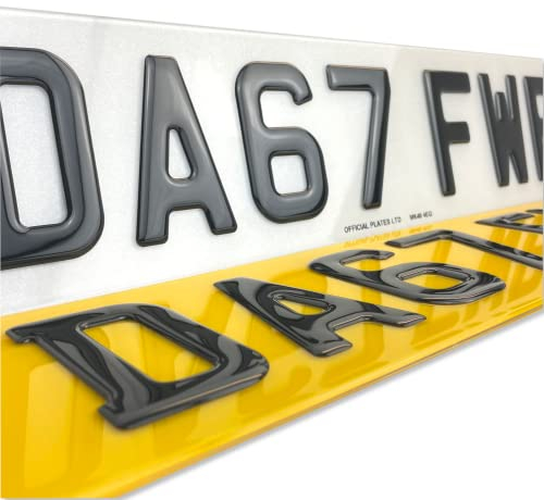 Placas de matrícula de gel 3D para coches del Reino Unido, matrícula de matrícula legal para furgoneta, remolque, caravana, bicicleta y más