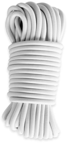 Cuerda elástica Blanca 20 Metros - Calidad Profesional TECPLAST 9SW - Cable elástico - Diámetro 9 mm