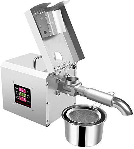 Automatische Ölpresse, 220V Ölextraktor mit digitaler Temperaturkontrolle, 750W Öl Expeller für Leinsamen Erdnuss Hanfsamen Sesam Sonnenblume