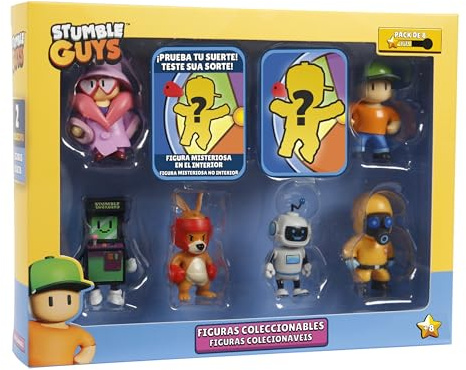 Bizak Stumble Guys Pack 8 Figuras de acción Boxing Roo + Mr Stumble, Personajes para coleccionar, Licencia Oficial del Videojuego de derribos, Adultos Fans y niños o niñas +8 años (64112072-5)
