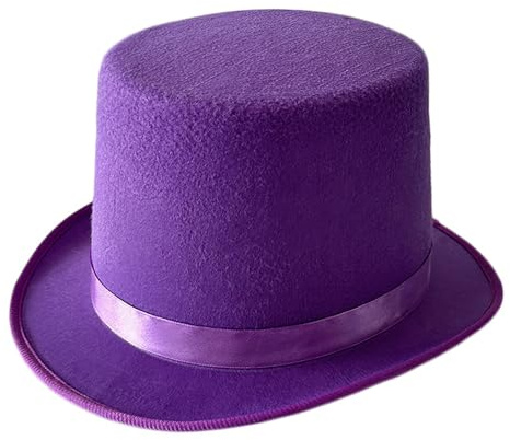Chapeau haut-de-forme pour femme et homme, spectacles sur scène, fête sur le thème gentleman, bal masqué, couvre-chef, non tissé, unisexe, chapeau de spectacle de scène, violet, M
