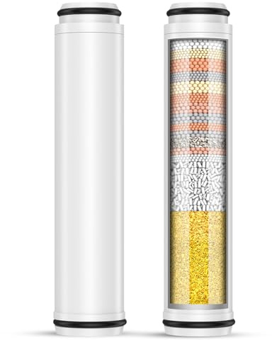 FEELSO 2-Pack 15-Lagers Filterpatroner för Filtrerande Hand,Dusch i Badrum