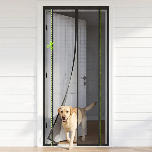 BAVATEE Magnetisk Myggnätsdörr 100x210 cm, Borrning Krävs Ej