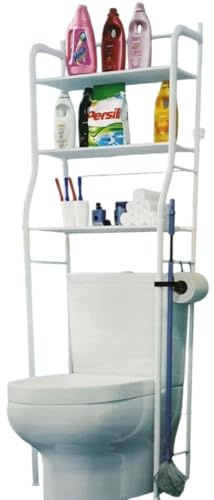 Generico Organizer 3 Mensole Scaffale Sopra Wc Bagno lavanderia Salvaspazio