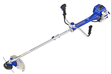 Hyundai Desbrozadora Gasolina Profesional Alta Potencia para Césped Denso - Cortacésped a Gasolina con Sistema Antivibración para Mayor Comodidad - Desbrozadora 2 Tiempos para Jardinería Eficiente