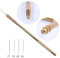 Le kit d'outils de Aiguilles à Crochet 4 aiguilles de ventilation +1 support en laiton pour l'aiguille de perruque
