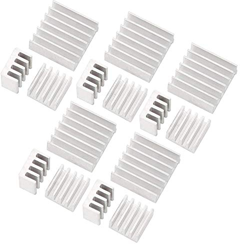 AZDelivery 5 x Passive Alu Kühlkörper 3er Set kompatibel mit Raspberry Pi A + B mit wärmeleitender Spezialklebefolie inklusive E-Book!
