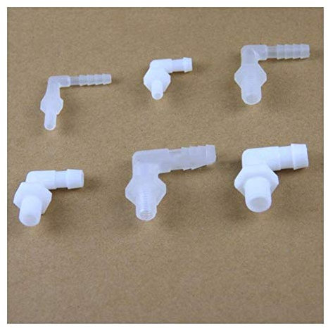 Outils de réparation de tuyaux 20pcs / lot M6 ~ M12 filetage mâle à 4 ~ 10 mm de qualité alimentaire PP coude Connecteurs Aquarium Fish Tank tuyau Joints pompe à air Aérateur Raccords Vanne à bille d'