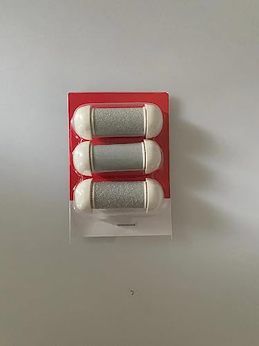 3 Different Replacement Roller Head for Ratukall Electric Foot File，Hard Skin Remover Foot,Refill Rollers Pedicure Tools Kits for Feet Callus Shaver for Cracked Heels and Dead Skin (White)