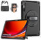 Samsung Galaxy Tab S10 S9 S8 14.6 Case: Miesherk Military Protective Kickstand-S Pen Holder-Hand Strap-Black