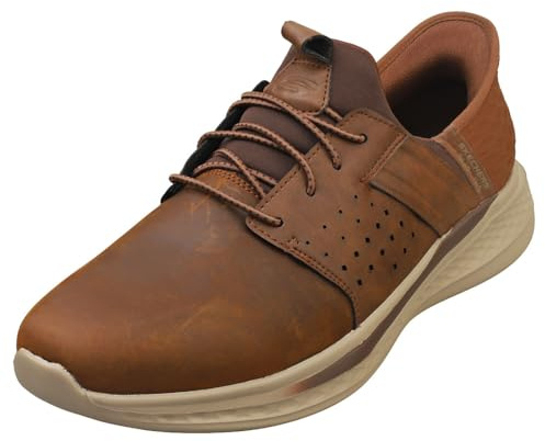 Skechers Homme Slade Zachary Slip-In ENTRAINEUSE, Dark Brown Mesh / Leather, 43 EU