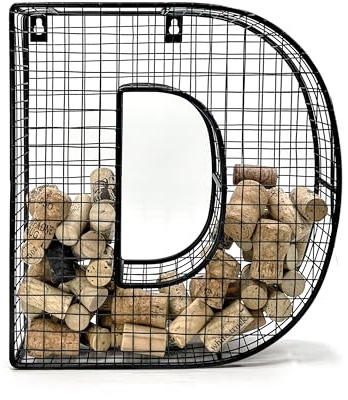 Oeno Wine Cork Holder Metal Display Collector Full Alphabet Display Letters & More (D)