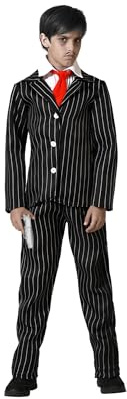 Atosa disfraz fantasma negro con corbata niño 7 a 9 años