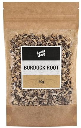 Lowhill Valley Burdock Root Herbal Tea - Nourish Your Skin, Soothe Your Body – 100% Pure Burdock Roo – Dried Herbal Tea Loose – No Additives or Preservatives – Responsibly Sourced - 50g