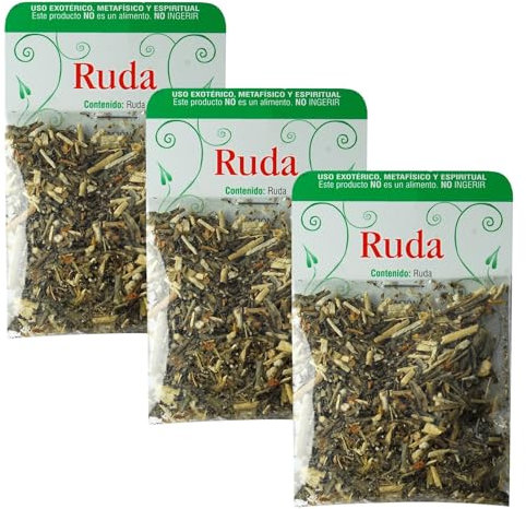Santeria Miraculeuse Lot de 3 Herbes Ésotériques de Ruda Nettoyage Énergétique et Protection Spirituelle Utilisation dans les Rituels
