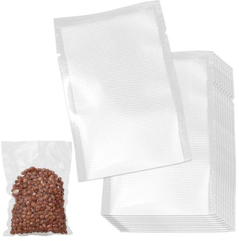 100 Pcs Thick Vacuum Sealer Bags for Food Storage, 7x10cm Heat Seal Bags Precut Storage Bag Grocery Sealable Bag Plastic Heat Seal Bags Mini Storage Bag for Seal Tea Cookie Bean Candy