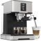 Espresso Machine, 20 Bar Compact Espresso Maker with Steam Milk Frother, Innovative 15s Rapid Heating, 1400W 304 Stainless Steel Coffee Machine with 1.5L Removable Water Tank for Cappuccino, Latte