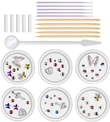 Zahnschmuck-Set für Zähne – Kreatives Zahnschmuck-Set, Zahnkristalle, professionelles Zahnschmuck-Set für strahlendes Lächeln, einzigartiger funkelnder Zahnschmuck, Edelsteine zur Verbesserung des