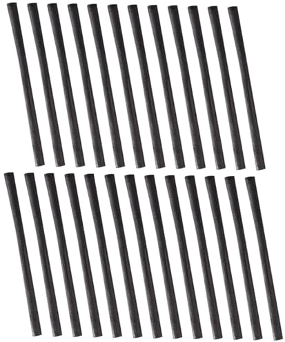Housoutil 25 Pièces Esquisse De Bandes De Carbone Ton pour Adultes Mener Crayons à Croquis Kit De Charbon De Bois à Dessin Art Fusain Crayons à Dessin Graphite Black