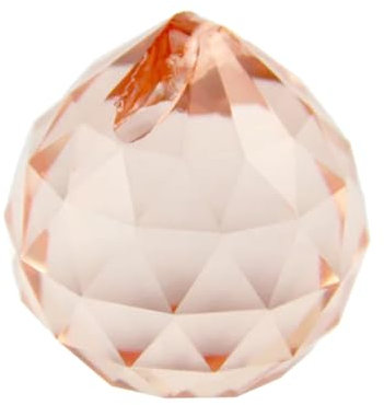 LKXHarleya Sfere Decorative sospese sfaccettate, Sfera in Cristallo da 40 mm per Ufficio e Giardino, Rosa Acqua