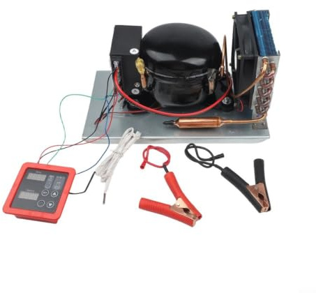 BD25HC DC 12-24V Kit de compresor de refrigerador con controlador solar para unidad refrigerada por aire automotriz marino RV