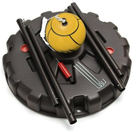 APLVFFZH Entrenador de Pelota Exterior Set Completo Poste Base Redonda Traslado Fácil Cuerda Resistente Adecuado para Adultos Niños Patio Trasero Parques Reuniones