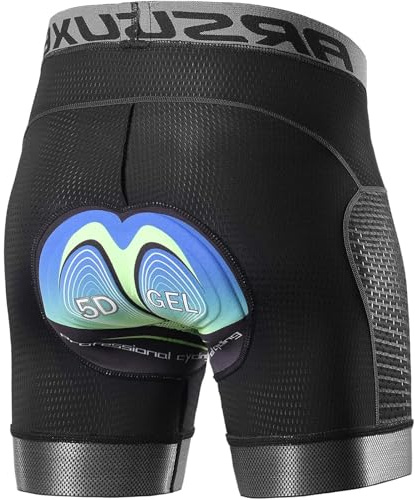 Lixada Men's Cycling Underwear Padded 5D Gel Padded Bike Shorts Quick Dry Anti-Slip MTB Bike Bicycle Riding Shorts