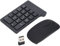 Agatige Tastiera Numerica Wireless, 2,4 GHz 18 Tasti Tastierino Numerico e Mouse Combinati USB Collega e USA Combo Tastierino Numerico e Mouse per Laptop, PC, Desktop, Notebook