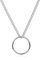 GAVU Circle Ring Tungsten Steel Pendant Stainless Steel Chain Necklace
