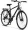 CARPAT SPORT 28 Zoll Aluminium Trekking Bike, 24 Gang Schaltung, Premium Touring Trekking Fahrrad für Jungen, Mädchen, Damen und Herren, Crossbike, Mountainbike, Rennrad, Schwarz