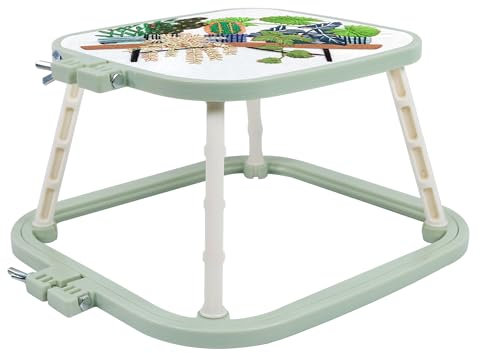 Soporte cuadrado de aro de bordado, soporte de punto de cruz de plástico ABS, soporte de aro de bordado manos libres para manualidades, aro de aguja de perforación, soporte de marco de aguja de