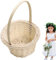 Blumenkorb Hochzeit, Hochzeit Blumenmädchen Körbe, Körbe Für Blumenmädchen, Handgewebter Osterkorb Aus Rattan, ni-Webkörbe Für Zuhause Hochzeit Dekoration