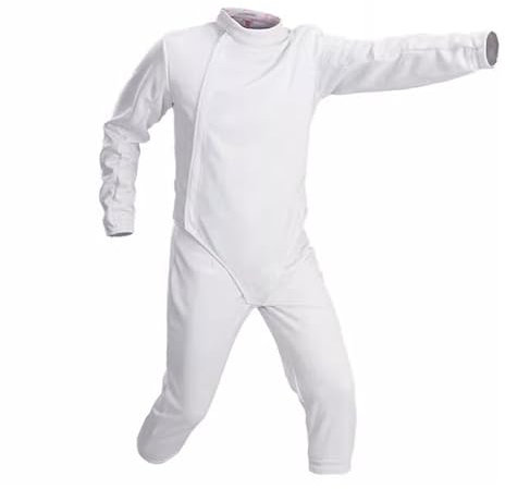 LYXXJRYBHD 350N Fechtanzug Set für Unisex, Professionelle Fechtbekleidung, Schutzweste, Jacke, Hose für Florett, Degen, Säbel, Linkshänder(30#)