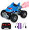 BORSTOYPRO Ferngesteuertes Auto für Kinder, Ferngesteuerte Hai Monster Truck für Mädchen, RC Monster Truck Shark Car mit Spray LED Licht, Geschenk Spielzeug für Jungen Kinder