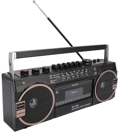 Generic Reproductor de Cassette, Sonido, Control de Botones Am FM, Grabadora de Cinta, Puerto USB para el Hogar (Enchufe de la UE)