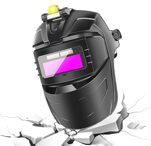Generico Casco Saldatore | Casco da Saldatura Antiabbagliante | Calotta Regolabile Portatile, Visiera Anti Appannamento per Riparazione Auto e Lavorazione Metalli