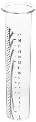 Anneome Pluviometro in Vetro Borosilicato da 7 Pollici Contenitore di Rilevamento per Giardino e Cortile, Strumento Pratico per Misurazione delle Precipitazioni