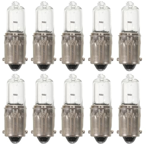 SHINEOFI Lot de 10 Ampoules Ba9s H10w 12v 10w pour Éclairage Intérieur Automobile, Mini Ampoules LED pour Tableau de Bord Voiture et Moto, Remplacement D’Ampoulesde Panneau, Lumière LED