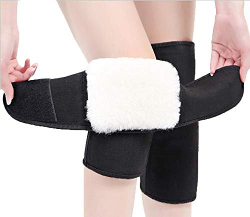 Ginocchiere invernali termiche spesse in cashmere, scaldamuscoli da uomo e donna, a compressione regolabile, scaldamuscoli ginocchiere per sci, ciclismo, danza, yoga, artrite, reumatismi