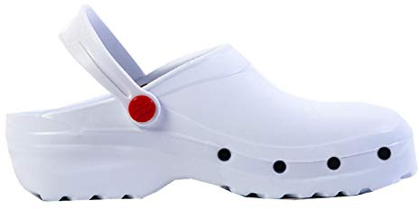 REPOSA Light One - Zuecos Sanitarios Mujer y Hombre en EVA con Suela Antideslizante y Antibacteriana, Zuecos Enfermera Anatómicos con Correa Abatible, Zapatos Sanitarios Transpirables y Ultraligeros