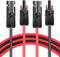 Rhein Beleuchtung Solarkabel H1Z2Z2-K verzinntes kupfer bezeichnet 4mm2, Solarkabel Verlängerung mit Solarstecker, PV Kabel rot/schwarz Photovoltaik Kabel mit Stecker für PV Solaranlage (10MX4mm2)