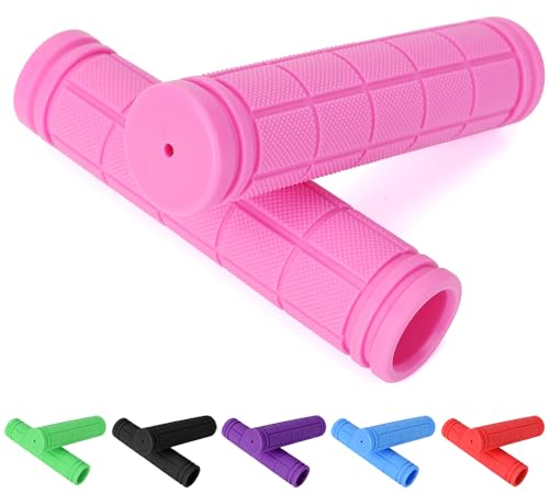 Manopole per manubrio da bicicletta, 22,2 mm, 120 mm, ergonomiche, per bambini, bici da corsa, mountain bike, trekking, antiscivolo, comfort e gomma antiscivolo