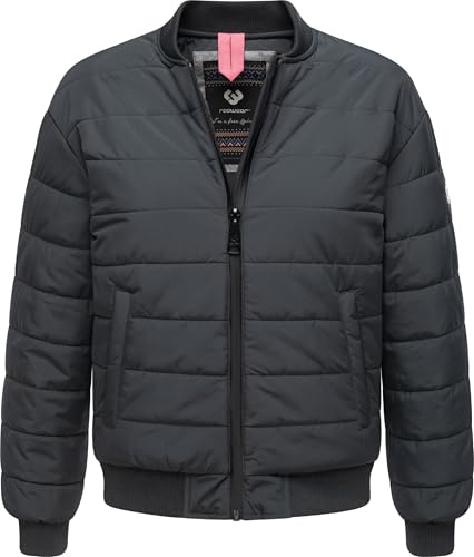 Ragwear Damen Winterjacke wasserdichte Kurze Bomberjacke mit wasserdichtem Reißverschluss Bombina YOUMODO Dark Grey Gr. XL