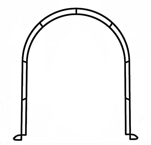 Arc de rose en métal, support d'escalade galvanisé, résistant aux intempéries, pergola de jardin, arche pour plantes grimpantes, terrasse de jardin, support d'arc solide pour plantes grimpantes