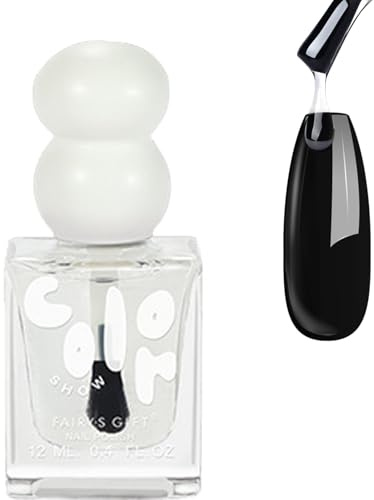Clear Nail Polish - 2-in-1 Top Coat & Base - Quick Dry & Long Lasting Nail Protection - Use with Multiple Coloured Glossy Finish
