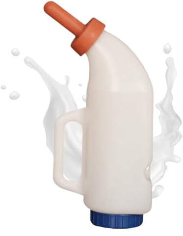BommFu Bouteille de Boisson de bétail, Bouteilles de chèvre pour l'alimentation,Bouteilles d'alimentation à Lait avec échelle Claire | Récipients de mangeoires de Boissons à Grande capacité pour Les