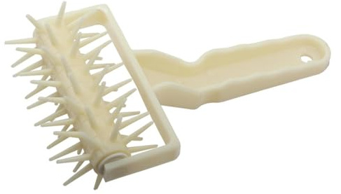 Dough Dough Docker Pizza Roll Tool, Compact Ergonomic Baking Accessories, Spiked Roller with Even Dough, Piercing for Pancakes, Waffles, Cakes, Pastries, Pizza, Crust, Kitchen Accessories and Everyday